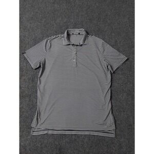 Polo Ralph Lauren RLX shirt Mens Large Blue‎ Striped Golf Peformance Outdoor